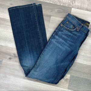David Kahn Lauren Mid Rise Bootcut Jeans  Blue Fade 4